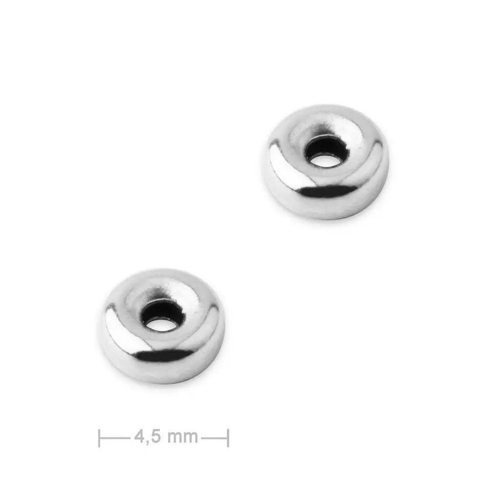 Stříbrný distanční kroužek 4,5 x 2 mm -