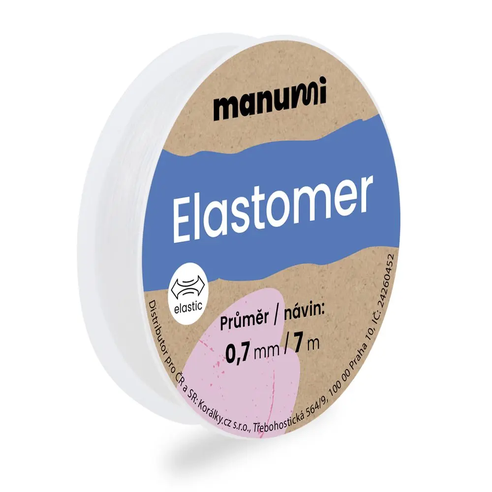 Manumi Elastomer 0,7 mm/7m čirý - 5 ks