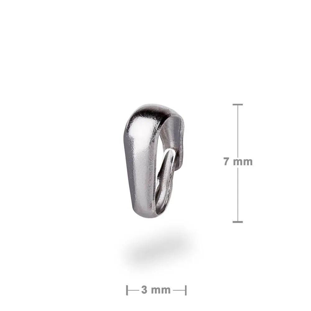 Bižuterní šlupna z chirurgické oceli 316L 7x3 mm - 30 ks