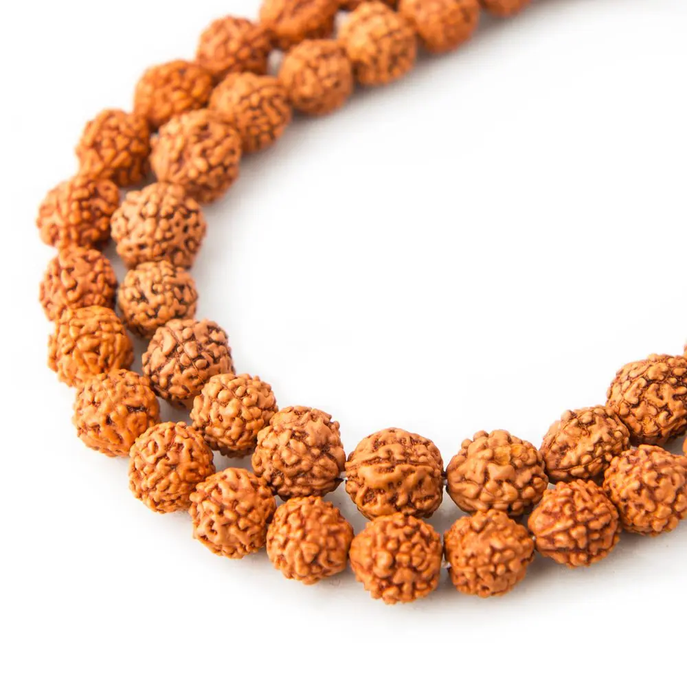 Korálek ze semínka Rudraksha dobarvovaný 8 mm - 8 ks