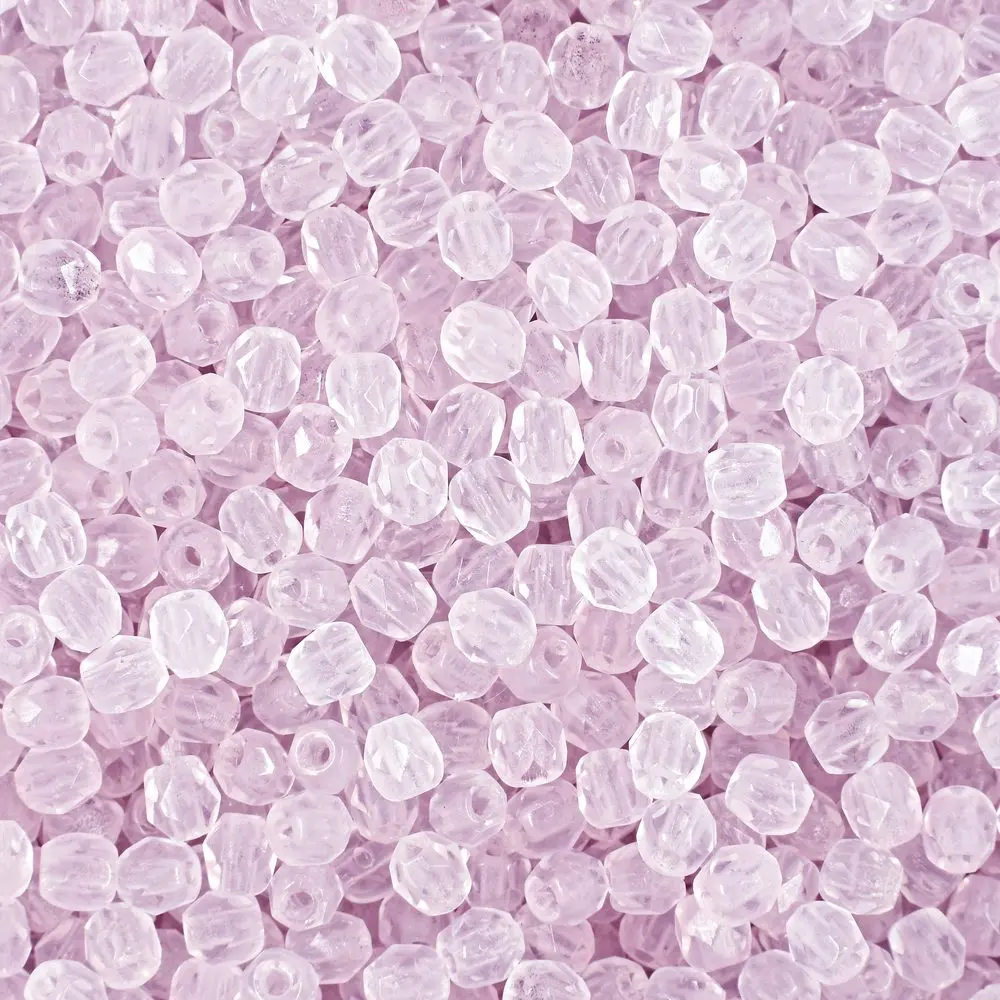 Manumi české broušené korálky 3 mm Light Rosa - 300 ks