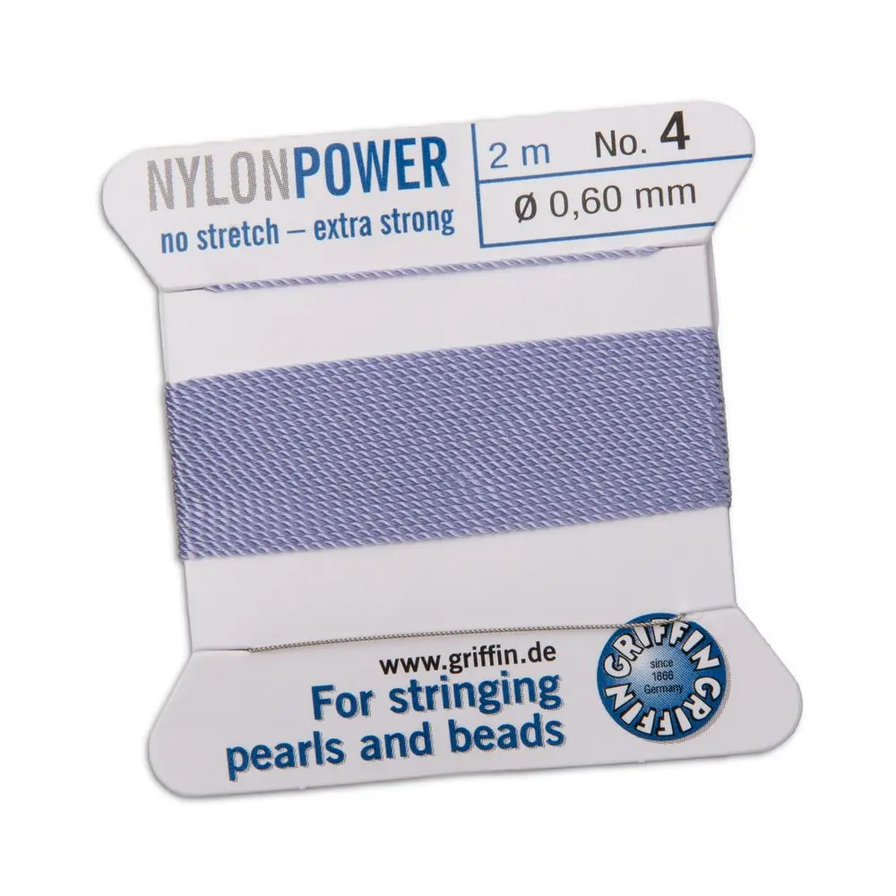 Griffin nylonová nit Nylon power s jehlou 0,6 mm/2 m fialová - 1 ks
