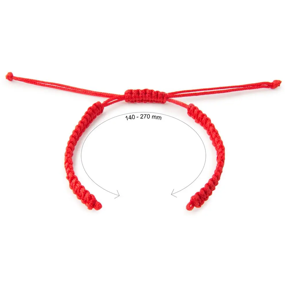 Nylonový základ na Shamballa náramky 145 mm červený - 1 ks