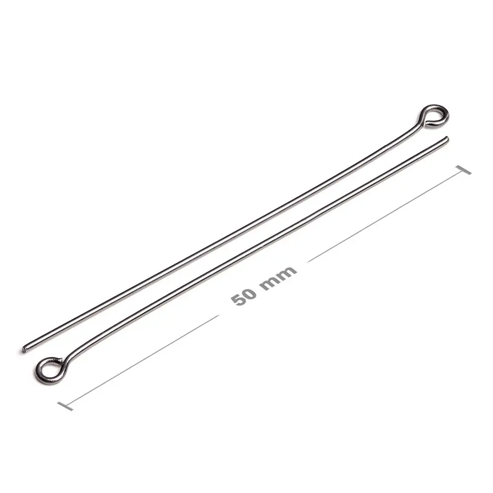 Ketlovací očkové jehly z chirurgické oceli 316L 50 mm - 200 ks