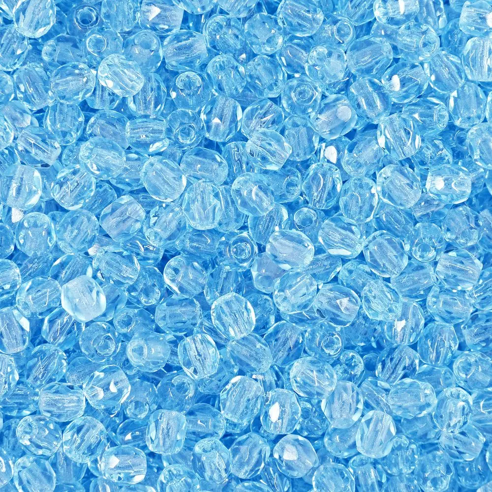 Manumi české broušené korálky 3 mm Aquamarine - 60 ks