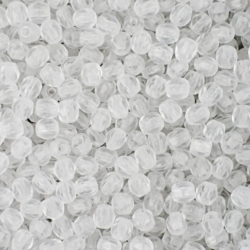 Manumi české broušené korálky 3 mm Matte Crystal - 60 ks