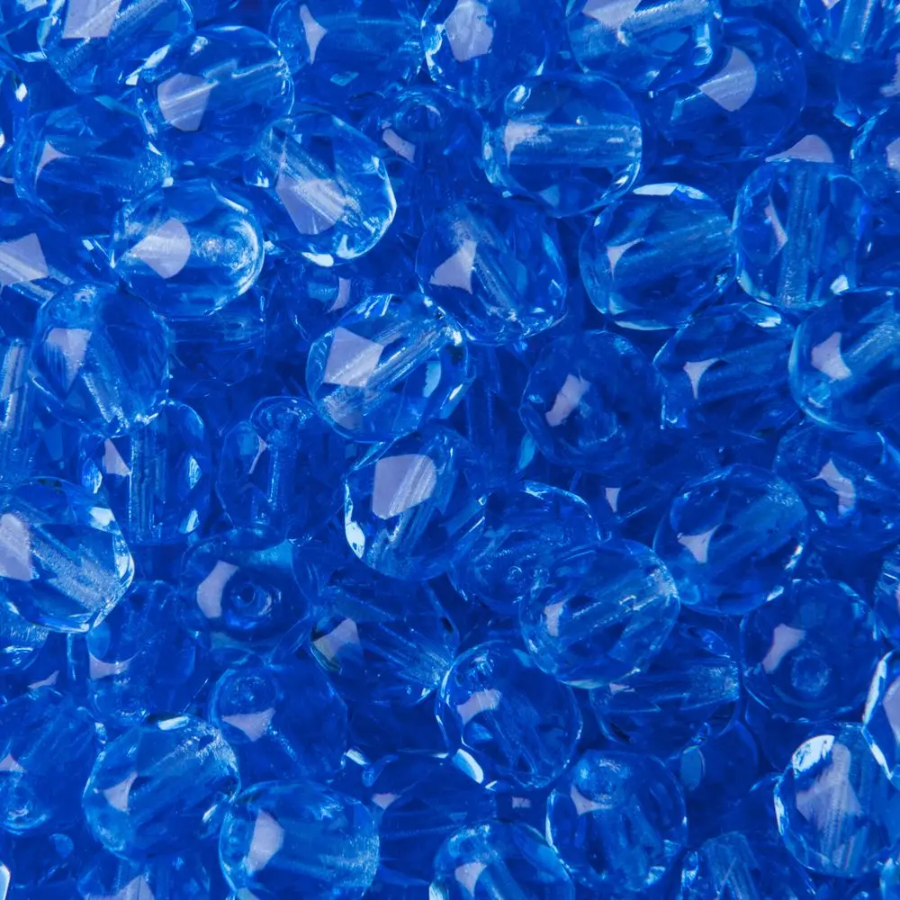 Manumi české broušené korálky 8 mm Med Sapphire - 22 ks