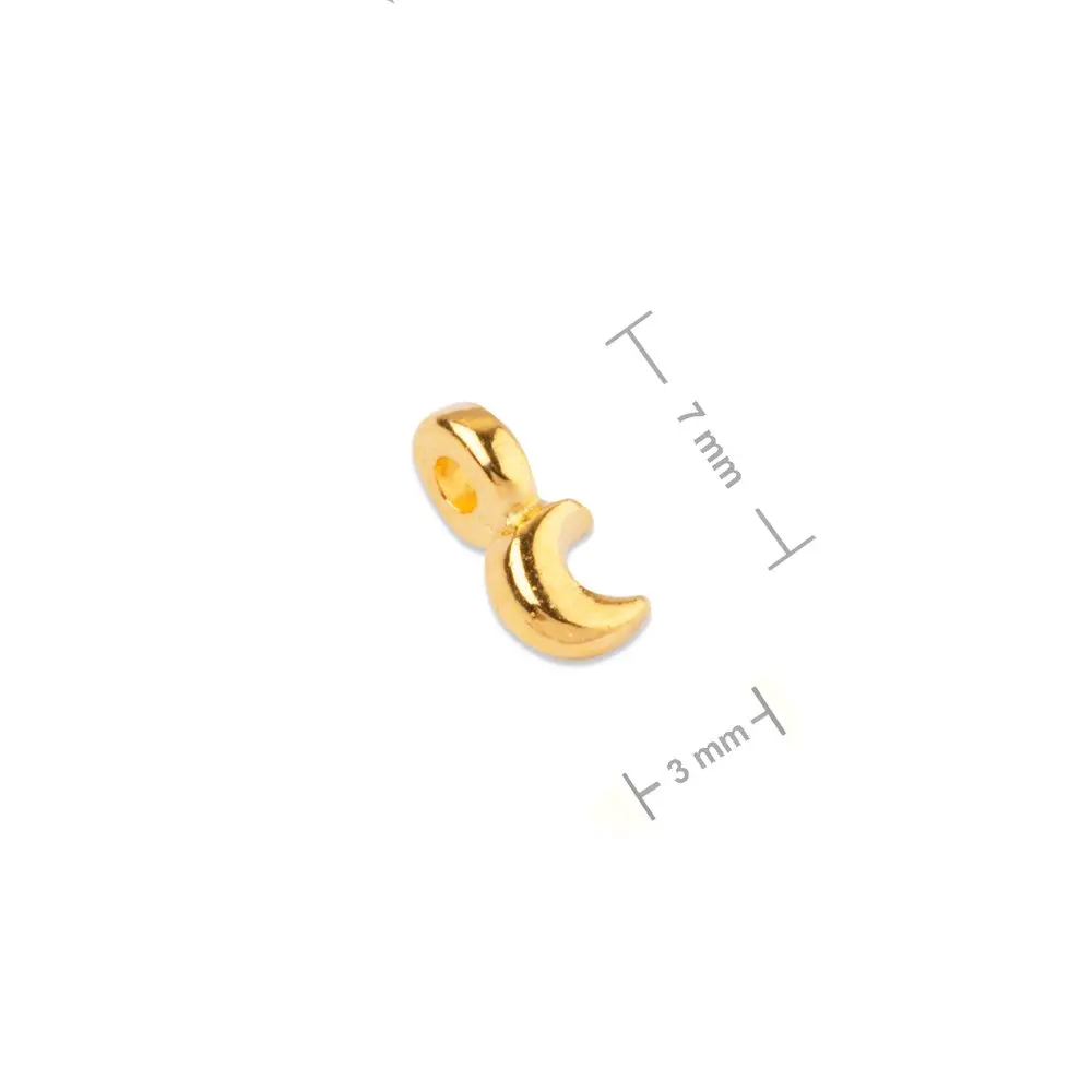 Manumi mini přívěsek půlměsíc 7x3 mm pozlacený - 1 ks