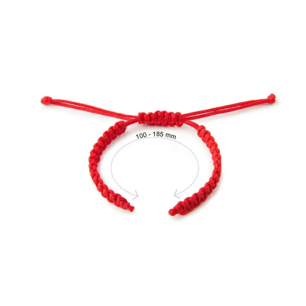 Nylonový základ na Shamballa náramky 110 mm červený - 1 ks