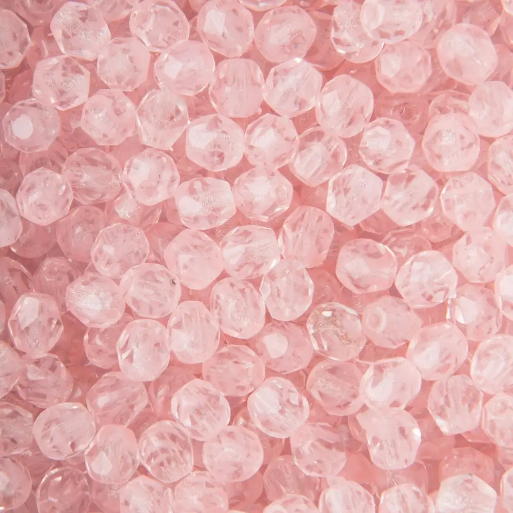 Manumi české broušené korálky 4 mm Light Rosa - 225 ks