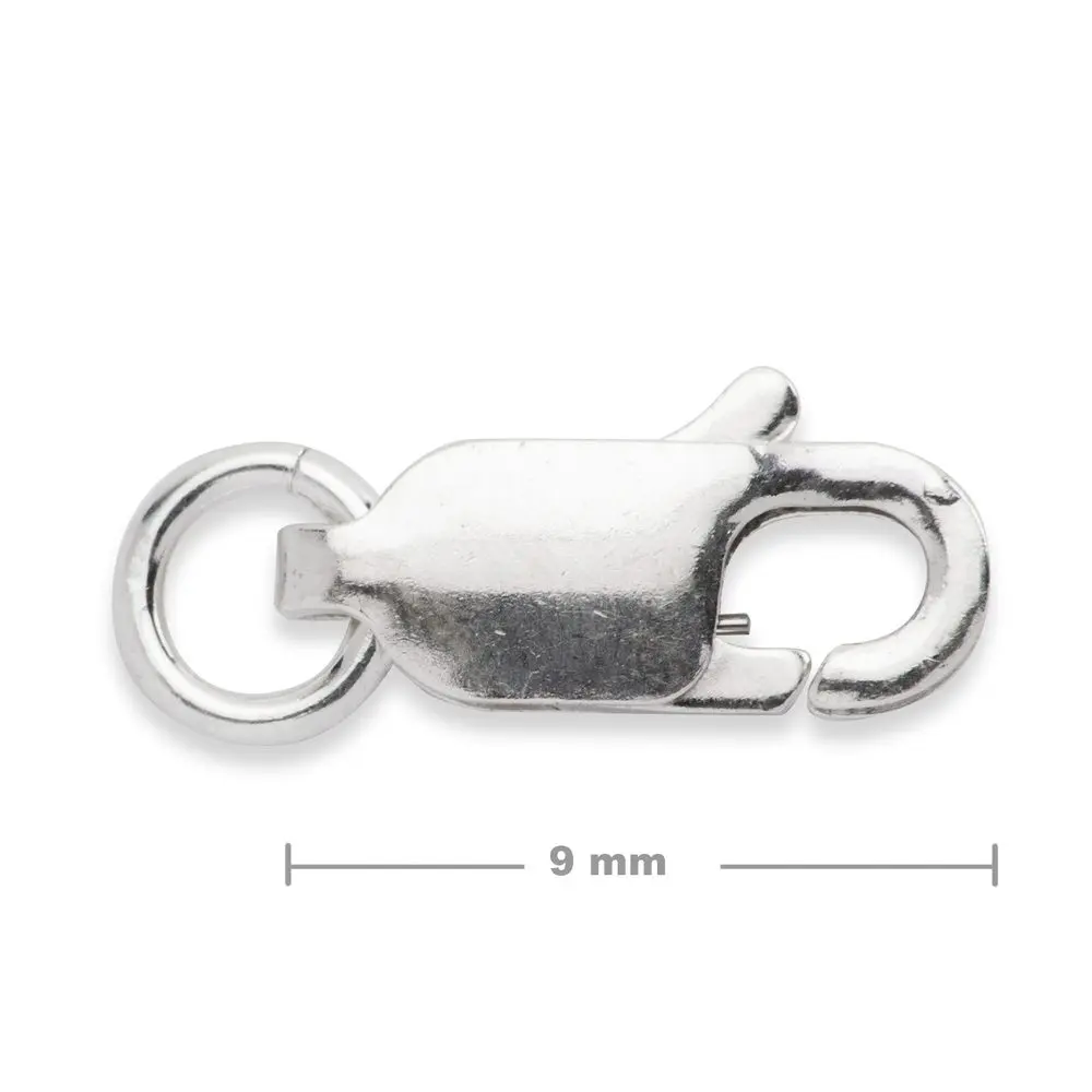 Stříbrná karabinka 9 mm -