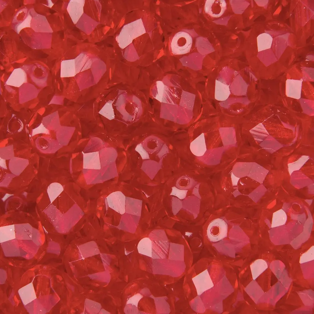 Manumi české broušené korálky 8 mm Siam Ruby - 22 ks