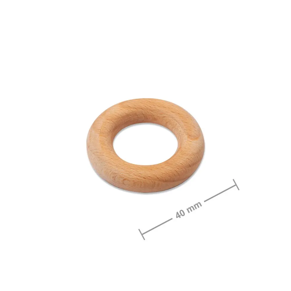 Dřevěný kousací kroužek 40x8 mm - 5 ks
