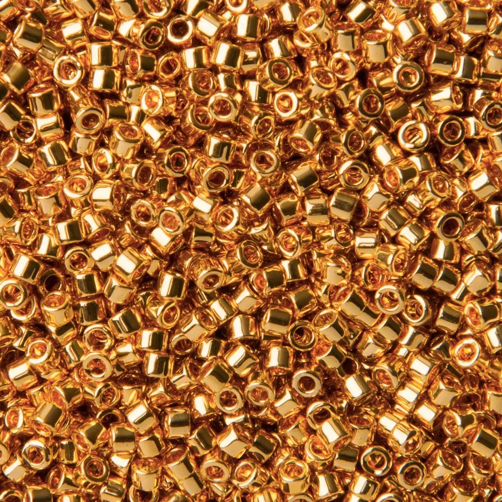 Miyuki Rokajlové korálky - Miyuki Delica 11/0 (DB-031-50) Gold 24K Plated -