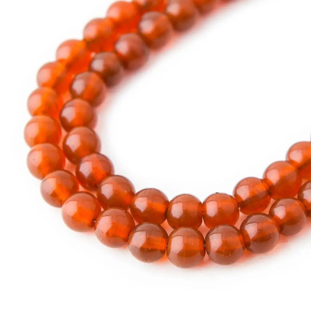 Skleněné Mala korálky 8 mm oranžové - 110 ks