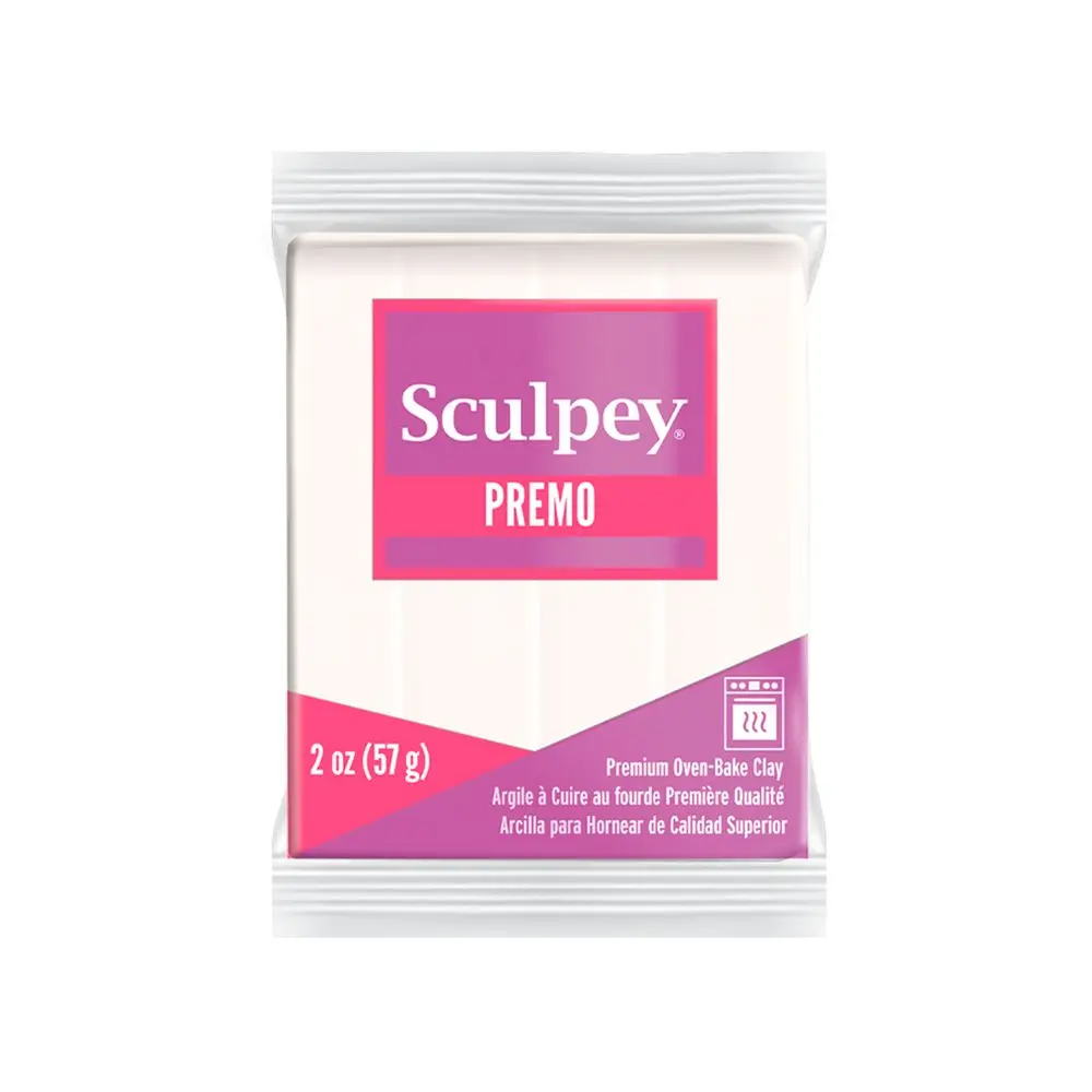 Sculpey PREMO White Translucent průhledná bílá - 5 ks - 5 ks