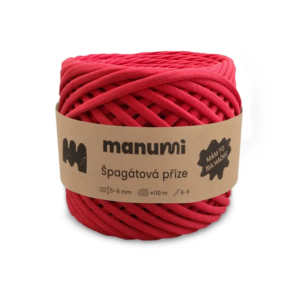 Manumi špagátová příze červená -