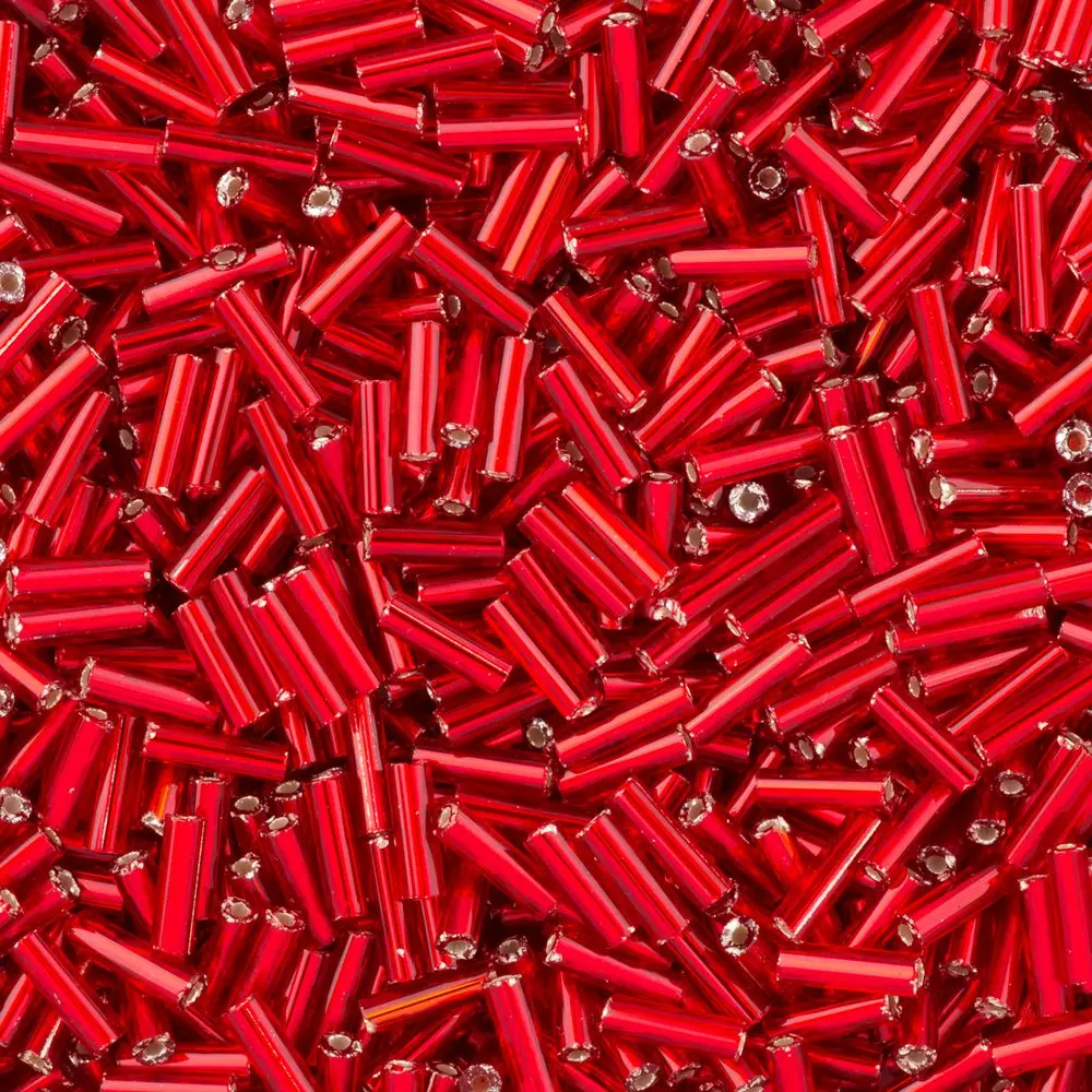 PRECIOSA ORNELA Rokajlové korálky - PRECIOSA rokajl čípky 50 g 7 mm červené - 1 ks