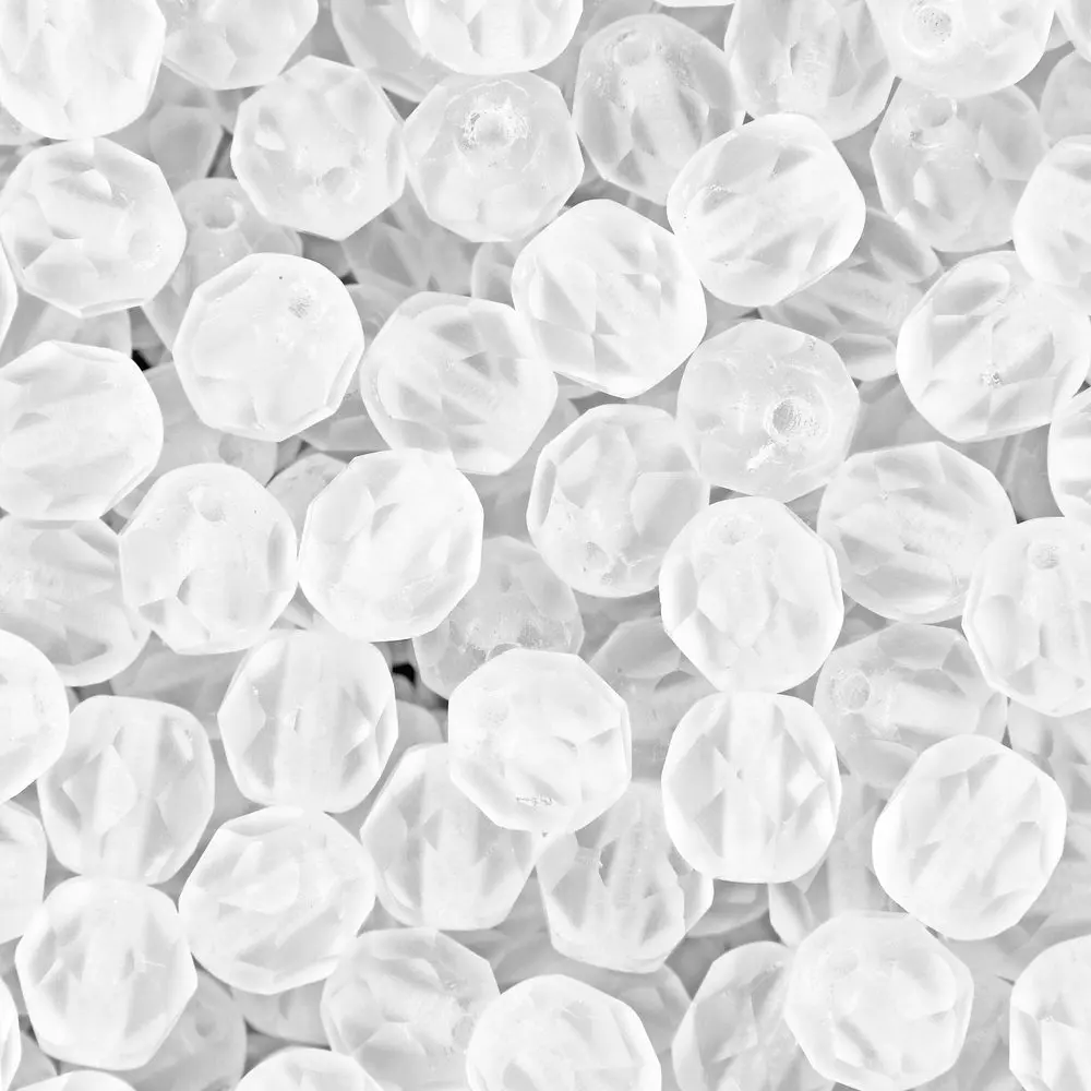 Manumi české broušené korálky 6 mm Matte Crystal - 30 ks