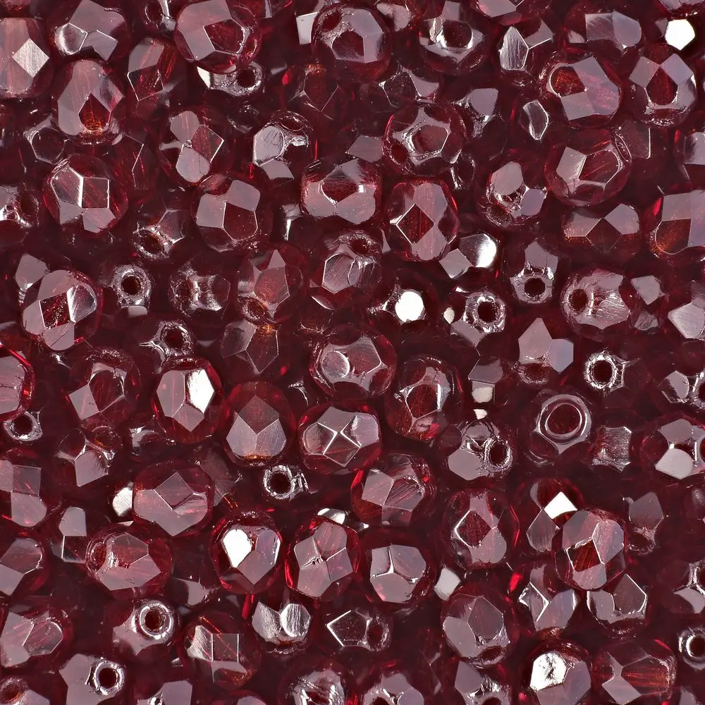 Manumi české broušené korálky 4 mm Ruby - 225 ks