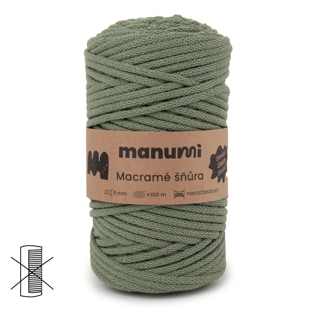 Manumi Macramé šňůra 5mm šalvějová - 1 ks