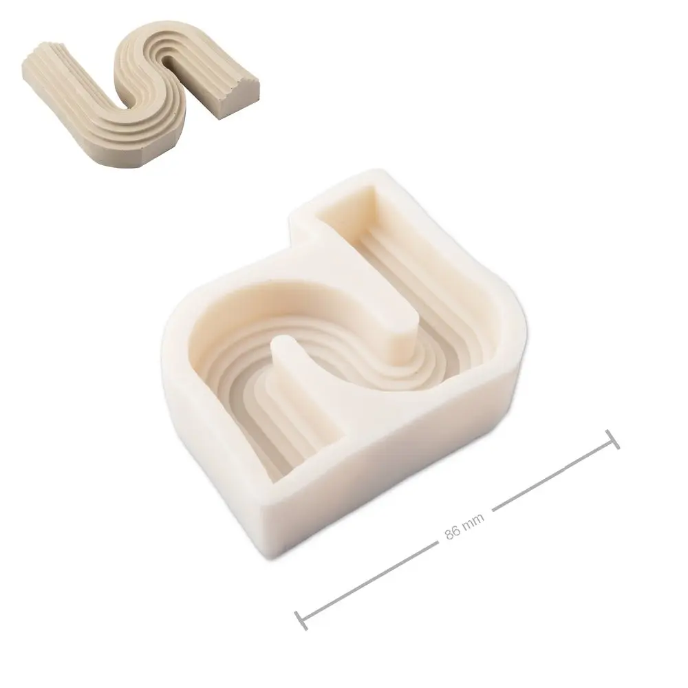 Manumi Silikonová forma na odlévání kreativní hmoty geovlna 88x77x25mm - 1 ks