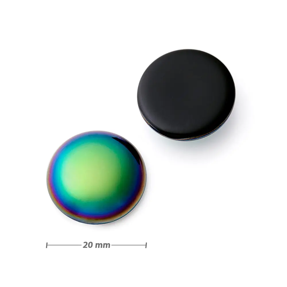 Skleněný kabošon 20 mm mandarin - 4 ks