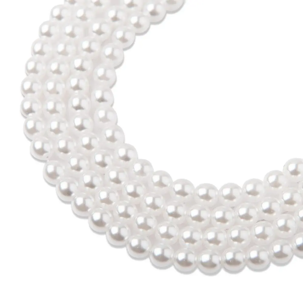 Manumi české voskové perle 4 mm bílé - 45 ks