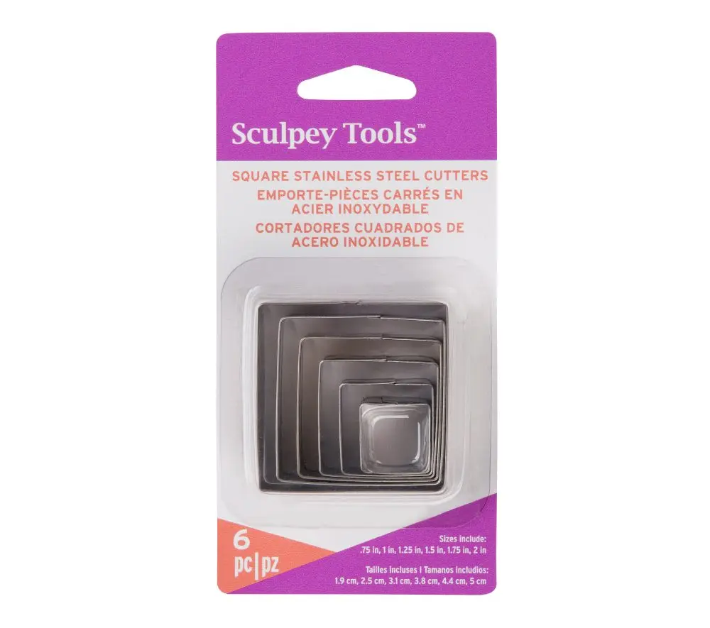 Sculpey sada vykrajovátek čtverce -