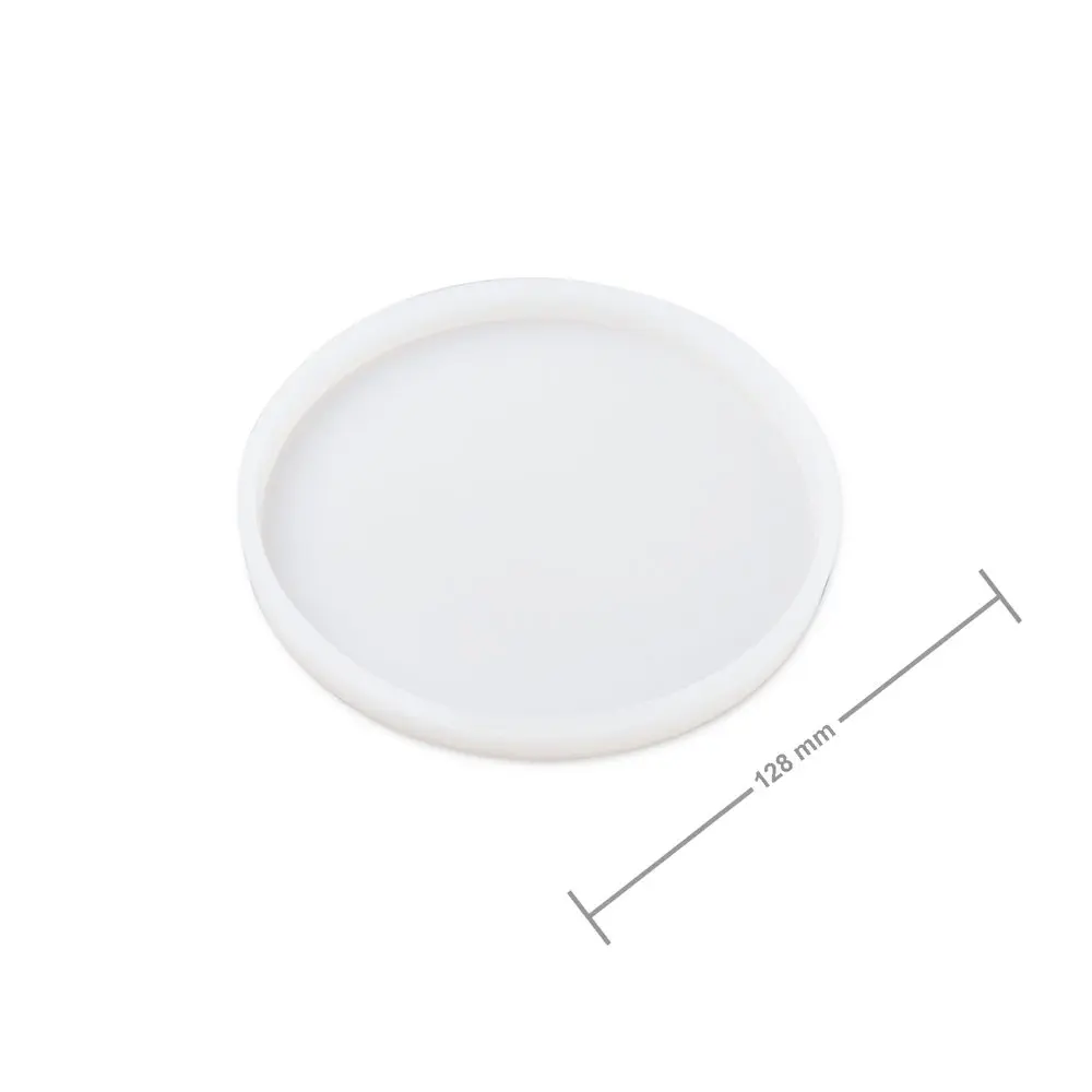 Manumi Silikonová forma na odlévání kreativní hmoty podtácek bez okraje kulatý 128x10mm - 3 ks