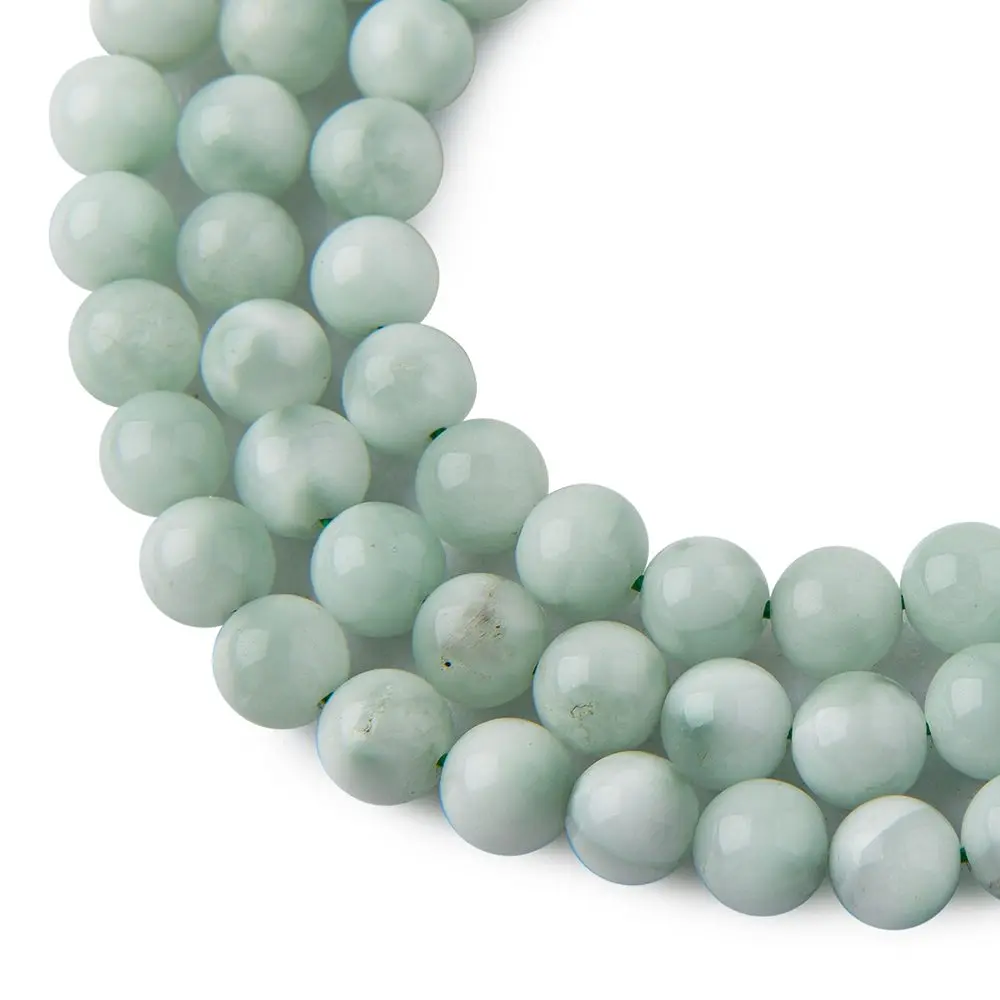 Korálky z minerálu Zelený Larimar 8 mm - 24 ks