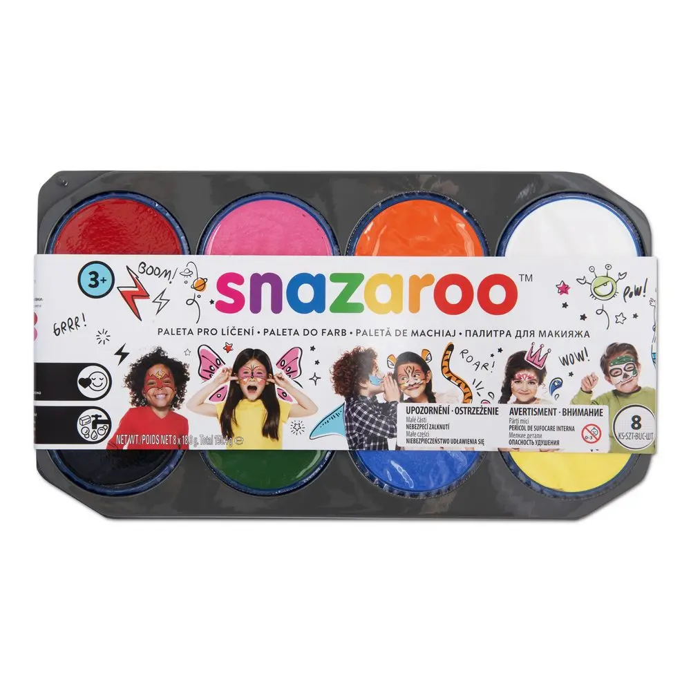 Snazaroo sada barev na obličej 8x18ml -