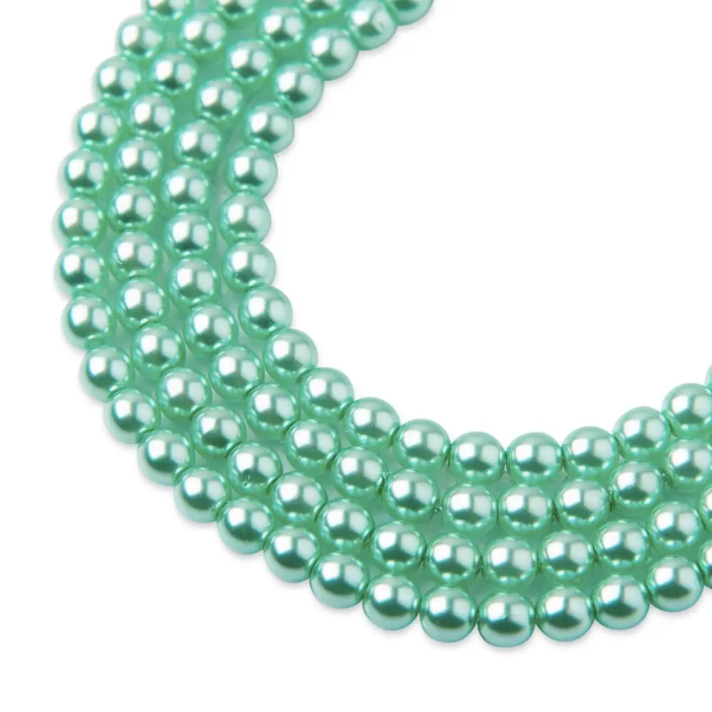 Manumi české voskové perle 4 mm Mint green - 225 ks