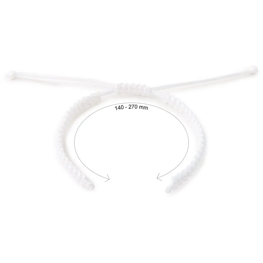 Nylonový základ na Shamballa náramky 145 mm bílý - 10 ks