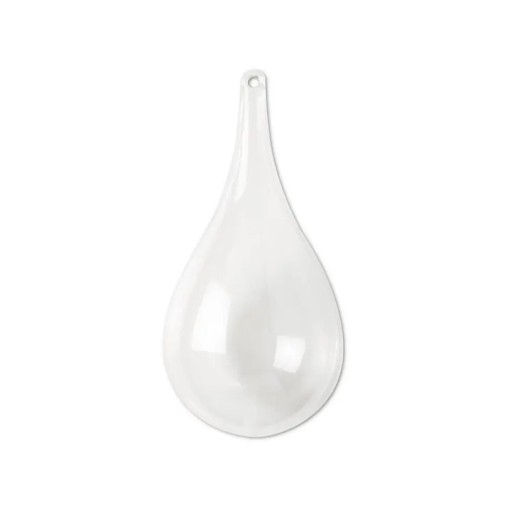 Dekorační průhledná ozdoba kapka 11x5,4cm -