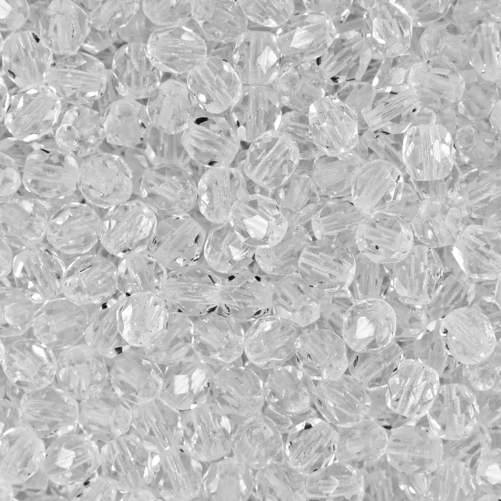 Manumi české broušené korálky 4 mm Crystal -