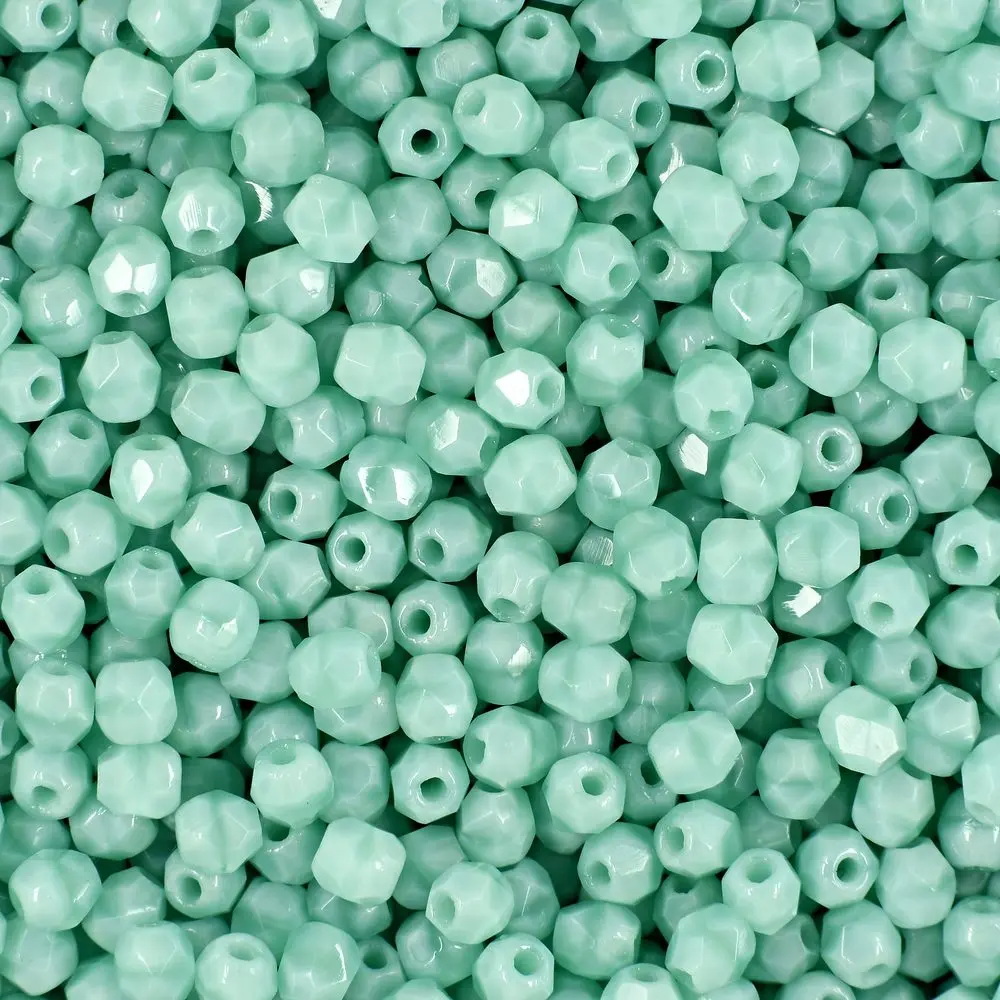 Manumi české broušené korálky 3 mm Opaque Azure Turquoise - 300 ks