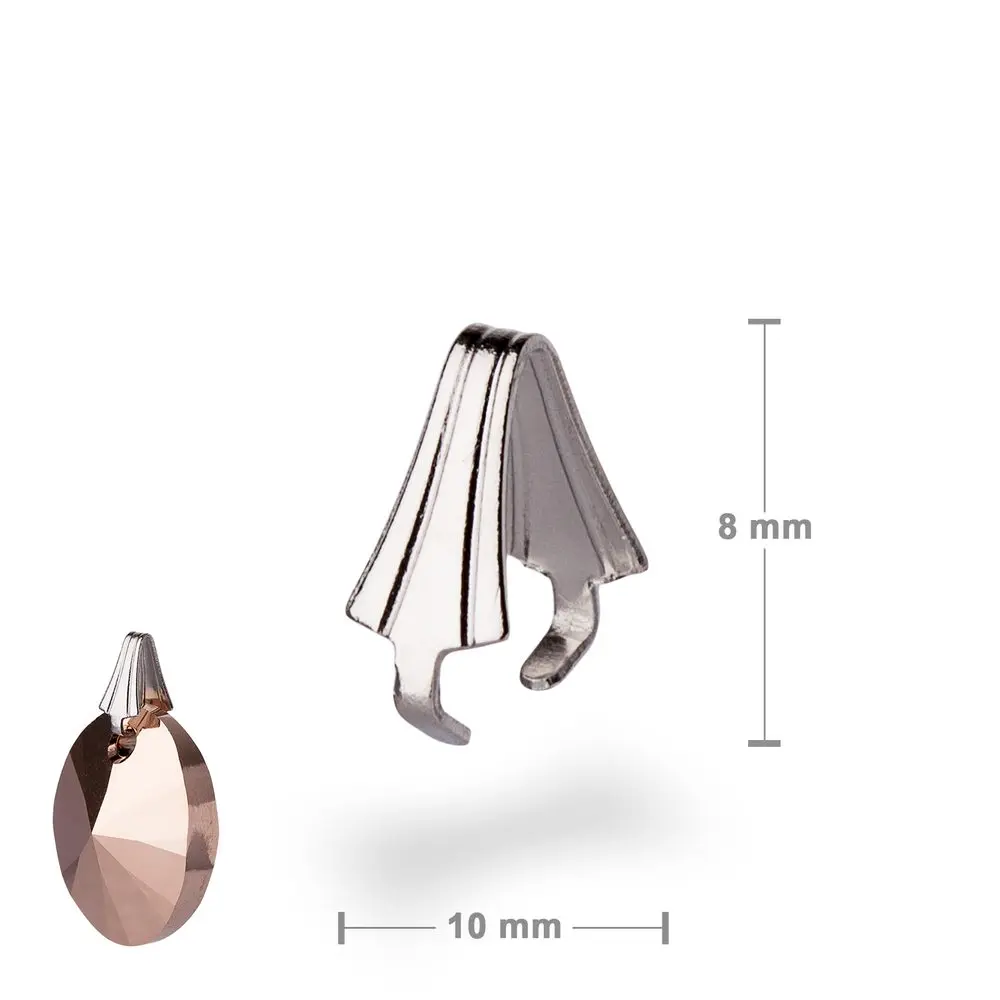 Bižuterní šlupna z chirurgické oceli 316L 10x8 mm -