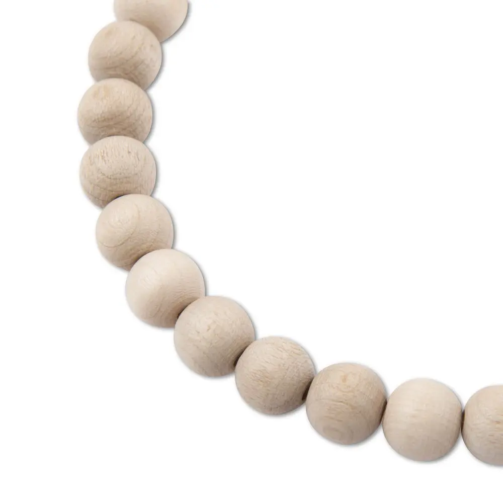 Manumi české dřevěné korálky 10 mm přírodní -