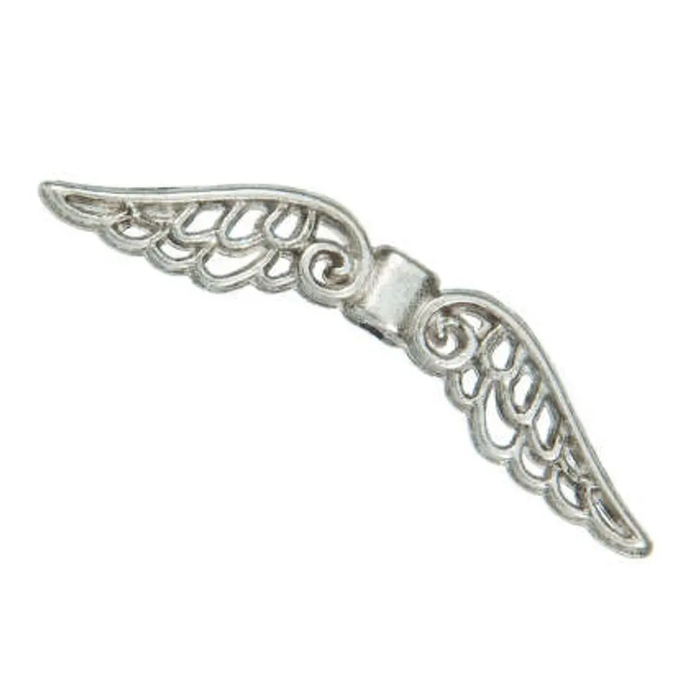 Andělská křídla 51x14x4 mm stříbrná č. 19 - 15 ks