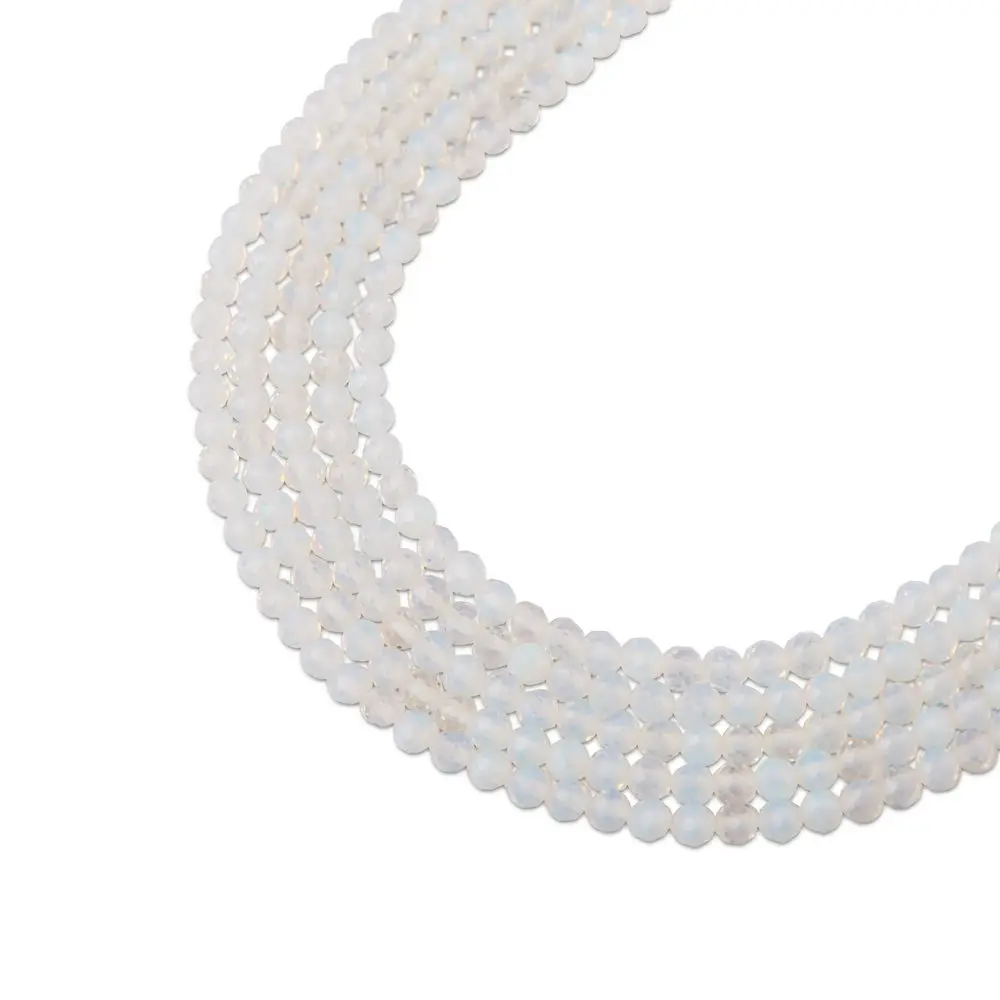 Korálky z minerálu Opalit 2 mm broušené - 18 cm