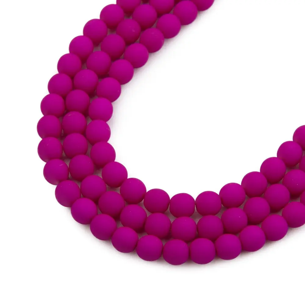 Estrela České mačkané korálky Estrela NEON 4 mm fialové - 45 ks