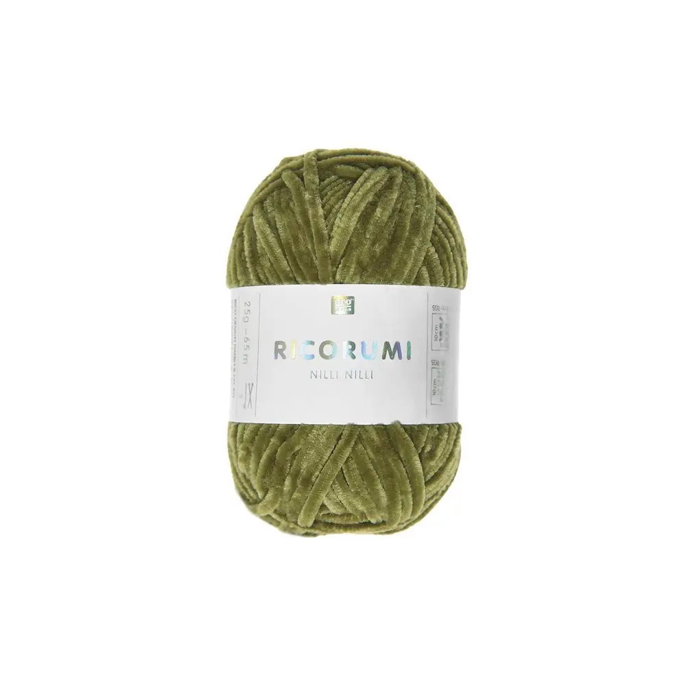 Rico Design Žinylková příze Ricorumi Nilli Nilli odstín 020 olivová - 3 ks