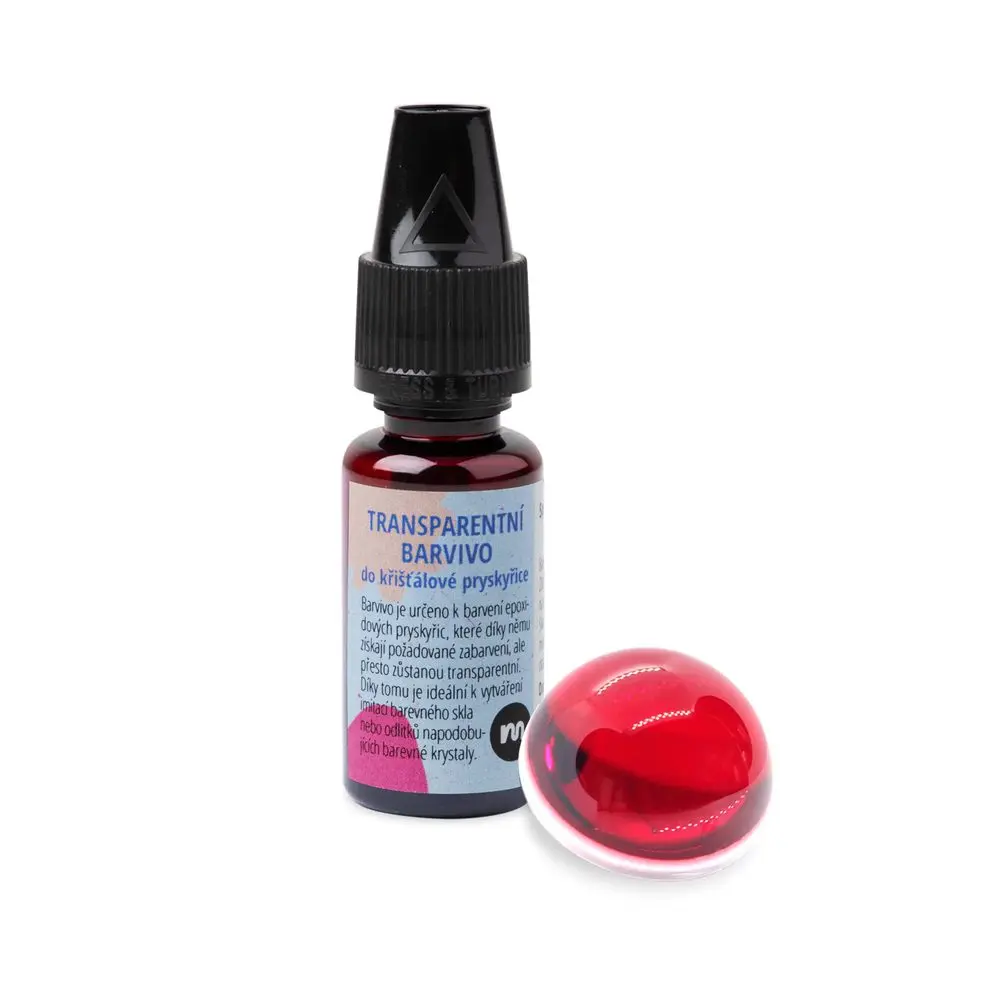 Manumi Transparentní NANO barvivo do křišťálové pryskyřice červené 5ml - 1 ks