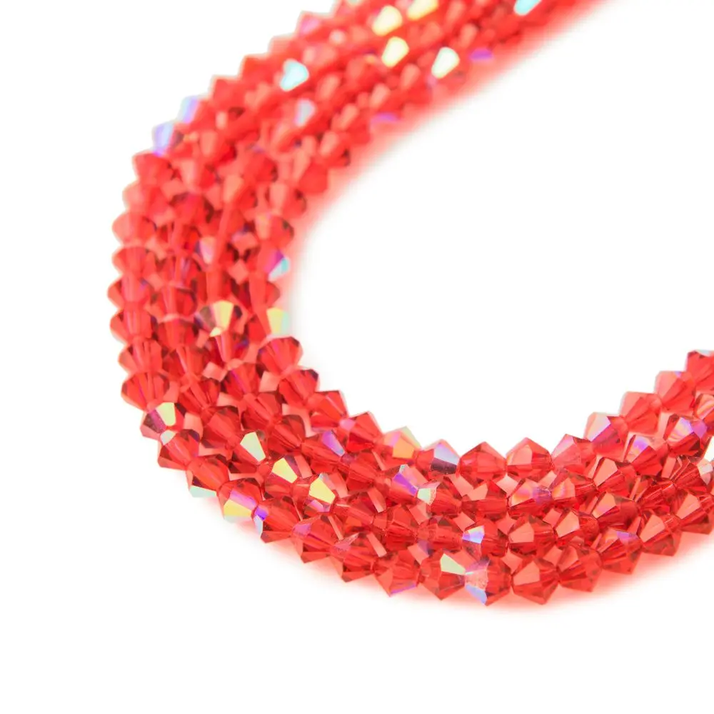 Manumi české cínové perle 4 mm Light Siam AB - 45 ks