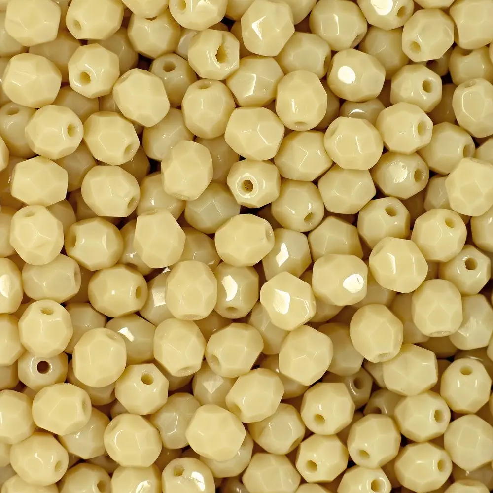 Manumi české broušené korálky 4 mm Ivory - 225 ks