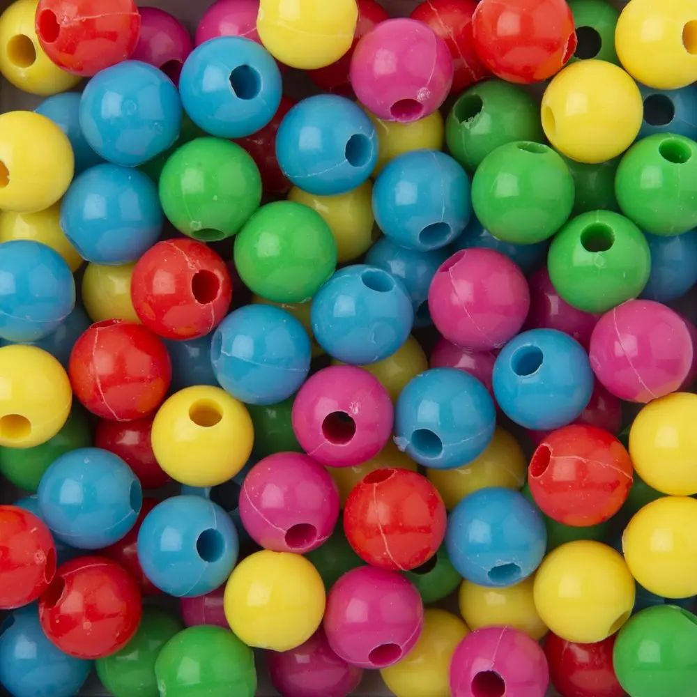 Manumi plastové korálky mix barevných kuliček 12 mm - 500 g