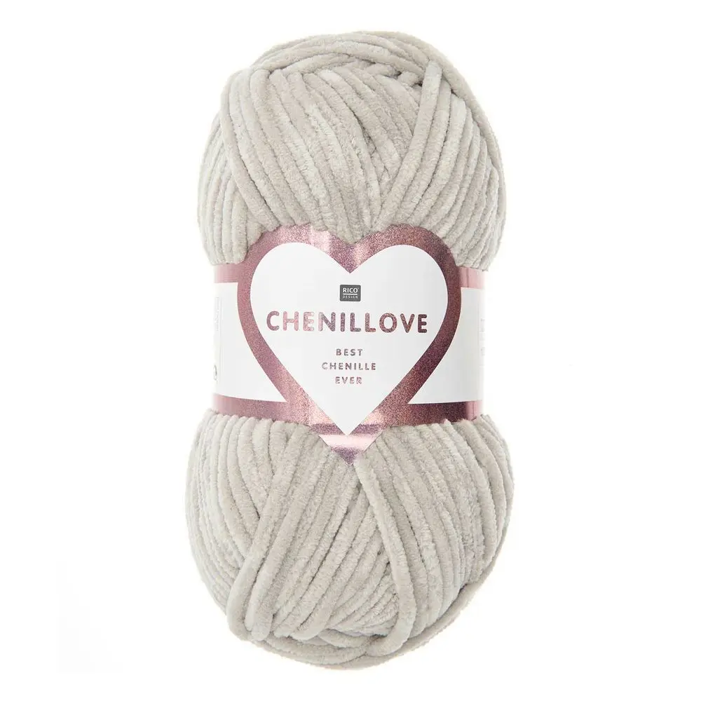 Rico Design Žinylková příze Chenillove odstín 002 ecru - 3 ks