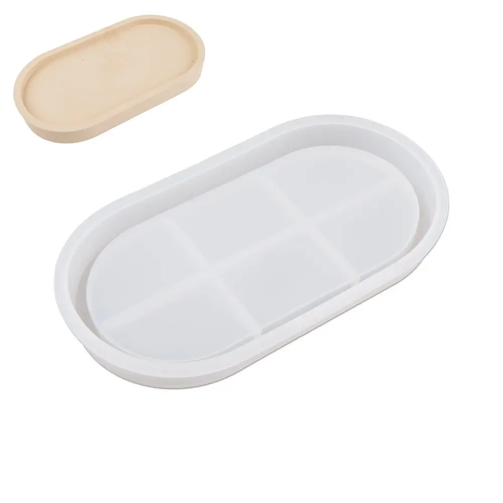 Manumi Silikonová forma na odlévání kreativní hmoty oválný tácek 180x95mm - 1 ks