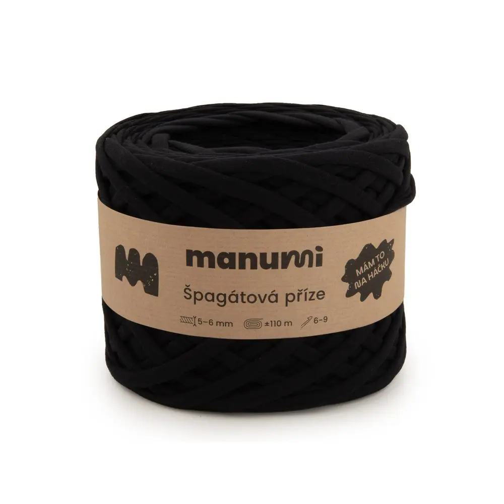 Manumi špagátová příze černá -